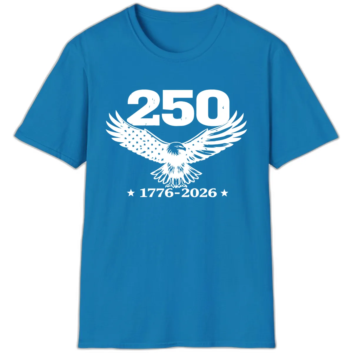 America 250th Anniversary Eagle Design T-Shirt in Sapphire